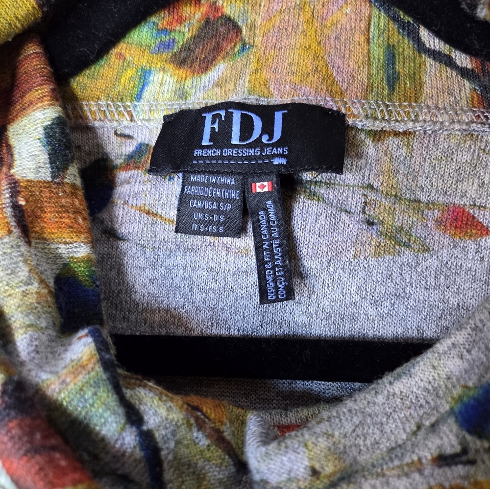 French Dressing Jeans Artistic Multicolor Cowl Neck Sweater - Picture 4 of 8